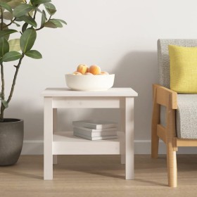 Mesa de centro de madera maciza de pino blanco 45x45x40 cm de , Mesas de centro - Ref: Foro24-814265, Precio: 60,20 €, Descue...