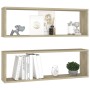 Estantes cubos de pared 2 uds contrachapada roble 80x15x26,5 cm de , Estantes y estanterías - Ref: Foro24-807115, Precio: 34,...