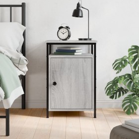 Mesita de noche madera contrachapada gris Sonoma 40x42x60 cm de , Mesitas de noche - Ref: Foro24-825869, Precio: 42,11 €, Des...