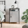 Mesita de noche madera contrachapada gris Sonoma 40x42x60 cm de , Mesitas de noche - Ref: Foro24-825869, Precio: 42,11 €, Des...