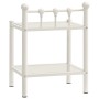 Mesitas de noche 2 unidades metal vidrio blanco y transparente de , Mesitas de noche - Ref: Foro24-325078, Precio: 83,48 €, D...