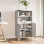 Aparador alto madera contrachapada gris hormigón 60x36x110 cm de , Aparadores - Ref: Foro24-821224, Precio: 81,75 €, Descuent...