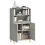 Aparador alto madera contrachapada gris hormigón 60x36x110 cm de , Aparadores - Ref: Foro24-821224, Precio: 81,75 €, Descuent...