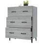 Aparador de madera de ingeniería gris Sonoma 69,5x34x90 cm de , Aparadores - Ref: Foro24-817349, Precio: 93,67 €, Descuento: %