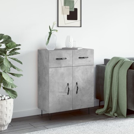 Aparador de madera de ingeniería gris hormigón 69,5x34x90 cm de , Aparadores - Ref: Foro24-827976, Precio: 85,90 €, Descuento: %