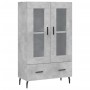 Aparador alto madera de ingeniería gris hormigón 69,5x31x115 cm de , Aparadores - Ref: Foro24-828320, Precio: 72,84 €, Descue...