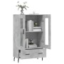 Aparador alto madera de ingeniería gris hormigón 69,5x31x115 cm de , Aparadores - Ref: Foro24-828320, Precio: 72,84 €, Descue...