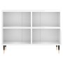 Mueble de TV madera de ingeniería blanco brillo 69,5x30x50 cm de , Muebles TV - Ref: Foro24-826958, Precio: 46,98 €, Descuent...