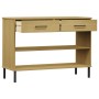 Armario consola patas de metal madera maciza pino marrón OSLO de , Mesas auxiliares - Ref: Foro24-351003, Precio: 74,49 €, De...