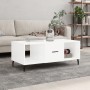 Mesa de centro madera contrachapada blanco brillo 102x50x40 cm de , Mesas de centro - Ref: Foro24-829318, Precio: 51,95 €, De...