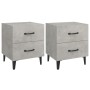Mesitas de noche 2 unidades gris hormigón 40x35x47,5 cm de , Mesitas de noche - Ref: Foro24-811997, Precio: 85,17 €, Descuent...