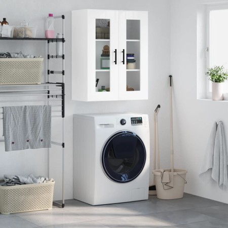 Armario de pared blanco brillante 69,5x34x90 cm de , Aparadores - Ref: Foro24-828502, Precio: 105,48 €, Descuento: %