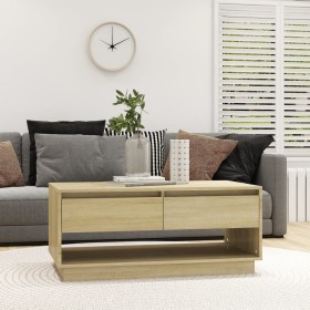Mesa de centro madera contrachapada roble Sonoma 102,5x55x44 cm de , Mesas de centro - Ref: Foro24-809506, Precio: 98,95 €, D...