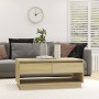 Mesa de centro madera contrachapada roble Sonoma 102,5x55x44 cm de , Mesas de centro - Ref: Foro24-809506, Precio: 98,95 €, D...