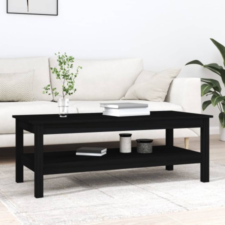 Mesa de centro de madera maciza de pino negro 110x50x40 cm de , Mesas de centro - Ref: Foro24-814278, Precio: 130,72 €, Descu...