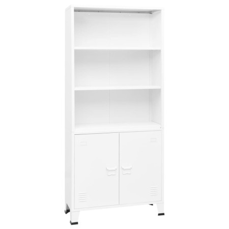 Estantería industrial acero blanco 80x32x180 cm de , Librerías y estanterías - Ref: Foro24-339632, Precio: 155,22 €, Descuent...