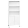 Estantería industrial acero blanco 80x32x180 cm de , Librerías y estanterías - Ref: Foro24-339632, Precio: 155,22 €, Descuent...
