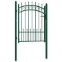 Puerta de valla con picos acero verde 100x125 cm de , Puertas de jardín - Ref: Foro24-146384, Precio: 137,89 €, Descuento: %