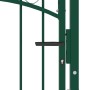 Puerta de valla con picos acero verde 100x125 cm de , Puertas de jardín - Ref: Foro24-146384, Precio: 137,89 €, Descuento: %