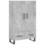 Aparador alto madera de ingeniería gris hormigón 69,5x31x115 cm de , Aparadores - Ref: Foro24-830352, Precio: 92,98 €, Descue...