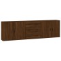 Aparadores 3 piezas madera contrachapada marrón roble de , Aparadores - Ref: Foro24-3185406, Precio: 244,99 €, Descuento: %