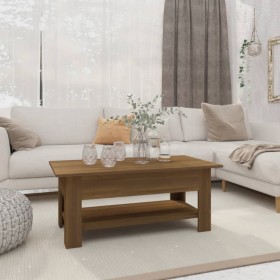 Mesa de centro madera de ingeniería marrón roble 102x55x42 cm de , Mesas de centro - Ref: Foro24-813076, Precio: 63,59 €, Des...