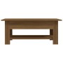 Mesa de centro madera de ingeniería marrón roble 102x55x42 cm de , Mesas de centro - Ref: Foro24-813076, Precio: 63,59 €, Des...