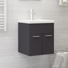 Mueble con lavabo madera de ingeniería gris de , Muebles de baño - Ref: Foro24-3070813, Precio: 114,99 €, Descuento: %