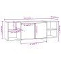 Mueble de TV madera de ingeniería marrón roble 130x35x50 cm de , Muebles TV - Ref: Foro24-813055, Precio: 95,57 €, Descuento: %