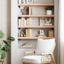 Estante de pared madera maciza roble sin tratar 100x30x(2-6) cm de , Estantes y estanterías - Ref: Foro24-363562, Precio: 74,...