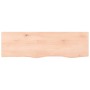 Estante de pared madera maciza roble sin tratar 100x30x(2-6) cm de , Estantes y estanterías - Ref: Foro24-363562, Precio: 74,...