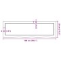 Estante de pared madera maciza roble sin tratar 100x30x(2-6) cm de , Estantes y estanterías - Ref: Foro24-363562, Precio: 74,...