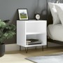 Mesita de noche madera de ingeniería blanco brillo 40x30x50 cm de , Mesitas de noche - Ref: Foro24-826784, Precio: 36,12 €, D...