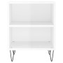 Mesita de noche madera de ingeniería blanco brillo 40x30x50 cm de , Mesitas de noche - Ref: Foro24-826784, Precio: 36,12 €, D...