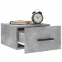 Mesita de noche de pared color gris hormigón 35x35x20 cm de , Taquillas y armarios de almacenamiento - Ref: Foro24-829876, Pr...
