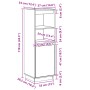 Aparador alto de madera maciza de pino negro 37x34x110 cm de , Aparadores - Ref: Foro24-813519, Precio: 77,62 €, Descuento: %