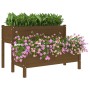 Jardinera de madera de pino maciza marrón miel 110x84x75 cm de , Maceteros y jardineras - Ref: Foro24-822265, Precio: 158,32 ...