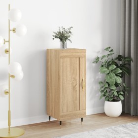 Aparador madera contrachapada color roble Sonoma 34,5x34x90 cm de , Aparadores - Ref: Foro24-830423, Precio: 63,42 €, Descuen...