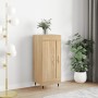 Aparador madera contrachapada color roble Sonoma 34,5x34x90 cm de , Aparadores - Ref: Foro24-830423, Precio: 63,42 €, Descuen...