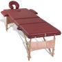 Mesa camilla de masaje de madera plegable de tres cuerpos rojos de , Mesas de masaje - Ref: Foro24-110080, Precio: 145,36 €, ...