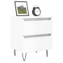 Mesita de noche madera contrachapada blanco brillo 40x35x50 cm de , Mesitas de noche - Ref: Foro24-826880, Precio: 60,19 €, D...