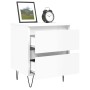 Mesita de noche madera contrachapada blanco brillo 40x35x50 cm de , Mesitas de noche - Ref: Foro24-826880, Precio: 60,19 €, D...
