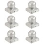 Tapas para postes 6 uds metal galvanizado globo final 71x71 mm de , Accesorios para rejas y vallas - Ref: Foro24-145497, Prec...
