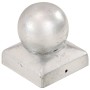 Tapas para postes 6 uds metal galvanizado globo final 71x71 mm de , Accesorios para rejas y vallas - Ref: Foro24-145497, Prec...
