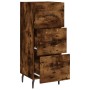 Aparador madera de ingeniería roble ahumado 34,5x34x90 cm de , Aparadores - Ref: Foro24-828625, Precio: 74,52 €, Descuento: %
