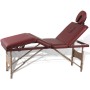 Mesa camilla de masaje de madera plegable de cuatro cuerpos rojos de , Mesas de masaje - Ref: Foro24-110094, Precio: 169,19 €...