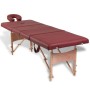 Mesa camilla de masaje de madera plegable de cuatro cuerpos rojos de , Mesas de masaje - Ref: Foro24-110094, Precio: 169,19 €...