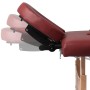 Mesa camilla de masaje de madera plegable de cuatro cuerpos rojos de , Mesas de masaje - Ref: Foro24-110094, Precio: 169,19 €...