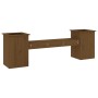 Banco con jardineras madera pino marrón miel 184,5x39,5x56,5 cm de , Bancos de jardín - Ref: Foro24-825173, Precio: 146,36 €,...