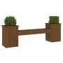 Banco con jardineras madera pino marrón miel 184,5x39,5x56,5 cm de , Bancos de jardín - Ref: Foro24-825173, Precio: 146,36 €,...